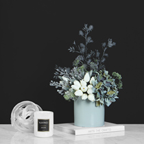 Namo simple modern blue hydrangea flower art suit Tulip simulation bouquet Home soft decoration flower ornaments