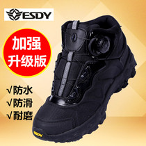 Tactical boots male desert boots quick-reverse boots shock-absorbing boots combat boots waterproof spring and autumn low-end land boots hiking hiking shoes