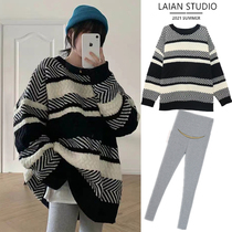 Pregnant women Autumn Fashion Suite Fashion models 2022 New autumn and winter models Long sleeves sweaters loose Spring and autumn Two sets