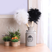  White feather brush Feather duster Household car cleaning tool dust duster brush Daily black feather zen