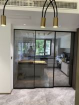 Three-track three-fan crane rail linkage sliding door four-track four-fan linkage crane door three-linkage crane sliding door