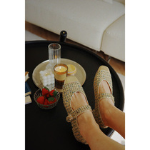 IORE × GS Original Gross Cat Flowers Mary Precious Flat Bottom Shoes Woman 2022 Spring New Shallow Mouth Low Heel Single Shoes
