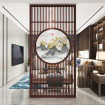 Customized solid wood new Chinese style screen modern simple living room hotel office entrance entrance decorative partition fence