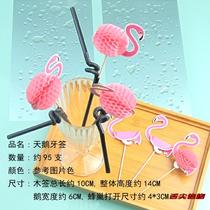 95 boxes of disposable handmade Swan fruit sign new flamingo toothpick water goose dessert insert KTV wine sign