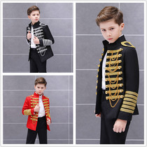 Boy European and American Wind Military Uniform Dress Stage Little Boy European Palace Dress Princes bodyguard for a model walking show