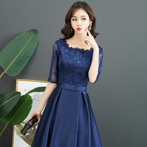 Evening dress dress women 2021 new high-end banquet temperament mother dress ladies light luxury dress usually can wear summer