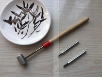Porcelain carving tool art porcelain engraving knife hammer ceramic engraving knife vase full of five pieces