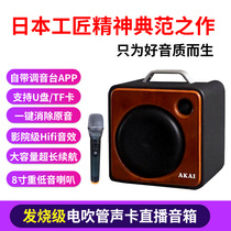 AKAI Yajia AT3-08 electric blowing pipe fever audio K song violin erhu sax sound card live Speaker