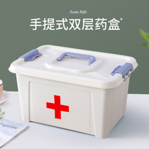  Medical box Household emergency portable multi-layer visiting box Childrens family first aid large-capacity medical storage medicine box