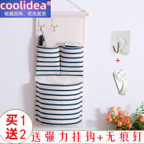 Storage bag hanging bag wall hanging fabric artifact hanging door rear hanging bag bag socks wardrobe dormitory storage bag