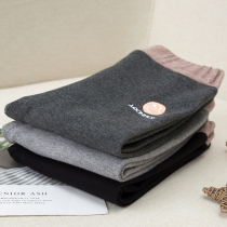 Girl Beats Bottom Pants Spring Autumn Thick Children Pants Pure Cotton Outwear Autumn Winter Plus Suede Big Boy Grey Elastic Long Pants Tide