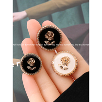 Small incense metal button rose coat button small suit button womens coat button suit button windbreaker sweater decoration