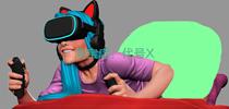 The game girl wearing VR glasses contains river crab multi-version 3D printing model stl hand-made high-precision material file