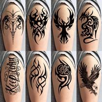 Tattoo stickers Waterproof male durable half-arm totem simulation suit small arm black and white flame dragon eagle tattoo stickers