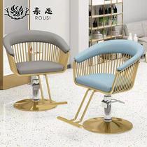 Barber shop chair hairdressing chair hair salon special can be put down high-end haircut Net red tide shop ironing seat wholesale
