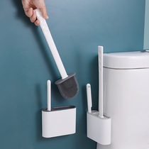 Toilet brush household no dead corner washing toilet brush long handle extended set toilet wall silicone cleaning artifact