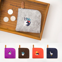 Favorite Retro Zero Wallet Korean Edition Student Embroidery Unwoven Fabric Coin Bag Mini Cute Containing Bag Women