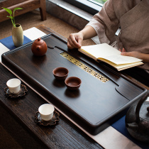 Senyu ebony tea tray household kung fu tea set tray solid wood tea table drainage light luxury modern small