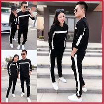 Spring and Autumn New Fashion Couple Sports Leisure Clothes Set Men and Women Korean Two-Piece Youth Thin Set Tide