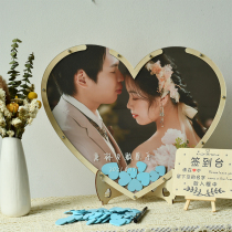 Wedding wedding signature board book photo sign-in Taiwan birthday photo frame annual meeting props graduation creative