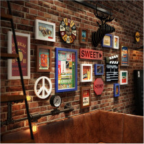 Bar shop barbecue restaurant decorations retro Wall Wall Wall Wall creative industrial wind clean bar hanging accessories