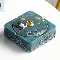 Yunhe new Chinese style Chinese style Zen creative personality trend light luxury home living room coffee table with lid large ashtray