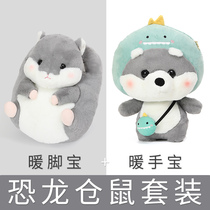 Hot water bag set foot warm artifact explosion-proof plush cute female bed to sleep with charging quilt warm baby hand warm