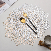 Home Nordic Dali flower placemat Western placemat creative pvc table mat heat insulation non-slip anti-scalding coaster bowl mat Chinese style
