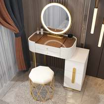 Glass light luxury dresser Small apartment dressing table Bedroom modern simple paint makeup table Storage cabinet one