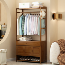  Wardrobe household bedroom modern simple storage artifact rental room with solid wood assembly simple storage storage cabinet