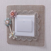 Non-stick switch patch European home decoration switch cover light socket patch fabric washing living room wall patch protective cover