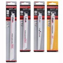 Sabre saw blade charging action reciprocating saw strip metal cutting coarse teeth extended wood work aluminum fine teeth Hand plastic pipe