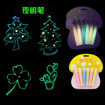 Luminous pen writing at night will glow bubble stereo fluorescent album to make multi-functional student Amber