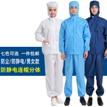 Anti-static clothing Work clothes dust-proof clean paint Dust-free paint protective clothing split suit blue mens clothes