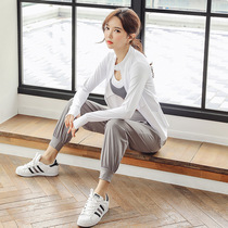New ladies professional high-end fitness set fashion outdoor morning running suit loose exercise Sports quick-drying yoga suit