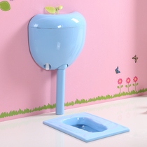 Kindergarten squat toilet water tank childrens toilet squat toilet color cartoon apple bear KT cat pig pumping water tank bucket