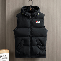 FILG Philharmonic vest mens new casual plus size jacket Korean version of warm vest down cotton hooded horse clip men
