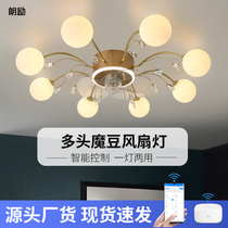 New ceiling electric fan lamp household lamp living room ceiling fan lamp small love cat Elf low floor integrated lamp