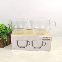 Oat Cup Ins Wind Breakfast Cup Transparent Milk Cup Home Belt GLASS MUG ADVERTISING GIFT WATER GLASS CUSTOMISATION