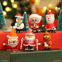 Douyin will jump clockwork Snowman will run nostalgic simulation Net red jumping elk bouncing chicken chain toy children