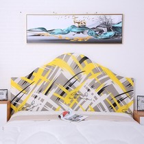 Oval bed head cover irregular Universal round semi-circular curved elastic cloth thin