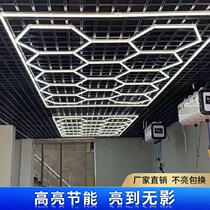 Dust-free workshop Film room special lights Ceiling lights LED auto repair shop hexagonal lights Maintenance warehouse beauty salon lights