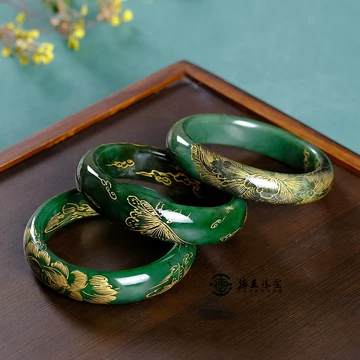 天然和田玉碧玉バングル ロシア7号鉱碧玉　高品質　上品な深い青緑色 鑑定書付 俄罗斯七号矿碧玉-俄罗斯七号矿碧玉促销价格、俄罗斯七号矿碧玉品牌- 淘宝