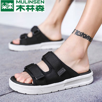 Mullinson official flagship store trend slippers 2021 new sandals mens sandals summer wear sandals