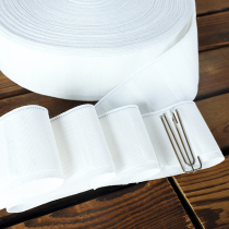 Cloth package full hook curtain new products with curtainhead fixed white whole roll curtain belt decoration belt
