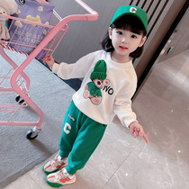 Girls Spring and Autumn Fashion Suit 2022 Spring New Children's Wear Pants Korean Baby Foreign Style Two-Piece Tide