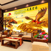 Wan Li Great Wall Office Bamboo Wood Fiber Integrated Wall Panel Chinese TV Background Wall Panel Hotel Guesthouse Decoration Painting