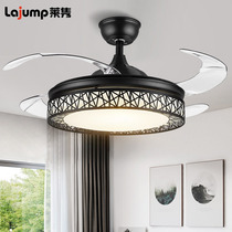 36 42 inch Nordic invisible ceiling fan lamp home living room dining room black ceiling with electric fan chandelier integrated