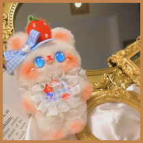 Hand-made original cuddle bear cotton doll hug plush Lolita small object keychain couple gift
