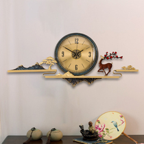 New Chinese style pure copper wall clock Living room hanging watch Household modern atmosphere decorative clock Chinese style clock art clock